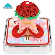 3D Calendar 2025,Valentine'S Day Rose Bouquet,3d Tear Away Calendar,Rip Away Calendar,Tearable 3D Pa