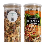 Granola Clean Market-85% hạt và quả 15% yến mạch bản premium từ Nông Sản Giọt Nắng theo chế độ eat c