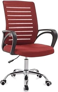 Home Work Chair Office Chair Office Chair Ergonomic Desk Chair Height Adjustable Swivel Computer Chair With Armrests Comfortable Executive Chairs Firm Seat Cushion (Color : Red) vision