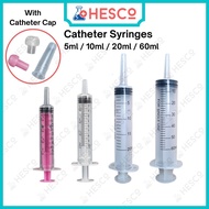 Catheter Syringe Picagari Kateter 1pc — 5ml 10ml 20ml 60ml, Feeding Syringe with Tip Cap/Reducer, St