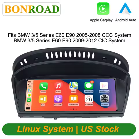 Bonroad 8.8" Wireless Carplay Android Auto Touchscreen For BMW 3/5 Series E60 E61 E90 E91 E92 E93 CC