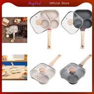 MagiDeal Egg Pan Frying Pot Breakfast Cookware with Lid with Clear Lid Long Handle Egg Cooker Omelet