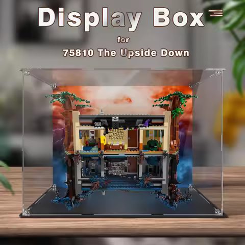 Acrylic Display Box for Lego 75810 The Upside Down Dustproof Clear Display Case Model storage box (L