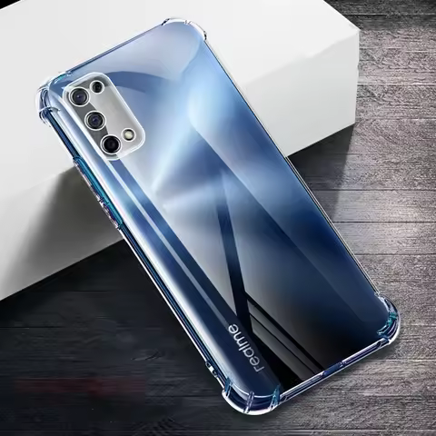 Air Bag Phone Case Anti Drop for OPPO Realme 7 Pro 7i 5G Transparent Defence Protect Shockproof Soft