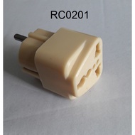 EU converter plug 3-pin to 2-pin plug