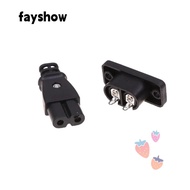 FAY C8 Male Power Socket, Detachable 8-shaped Female Plug, Power Cord Socket Power Cord AC 2.5A 250V Power Outlet Wire