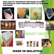 GOOD QUALITY 4OZ 8OZ 12OZ 16OZ 30OZ  ROUND DISPOSABLE PLASTIC FOOD MICROWAVE CONTAINER WITH LID / TE