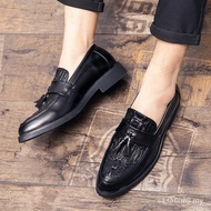 2026 Men's Dress Shoes Formal Leather Loafers Male Tassel Social Casual Business Shoes For Men Weddi