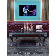 Table Bakery Bar Clean Bar Slate Table Low Light Luxury Coffee Table Marble Tempered Glass KTV TKBU