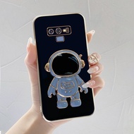For case Hp Samsung Note9 Silicone Electroplating astronaut stand Phone case