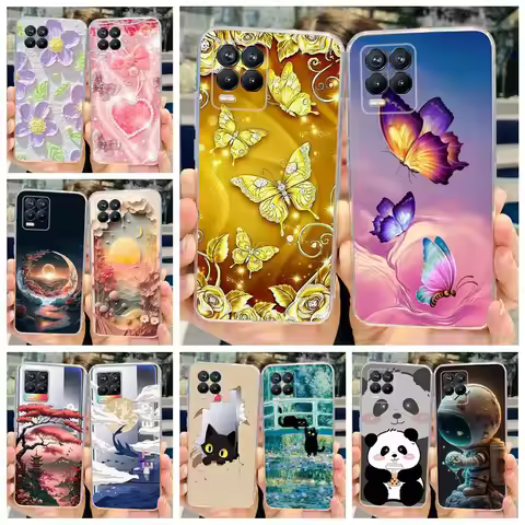 For Realme 8 Case Realme 8i Luxury Fashion Painted Cover Silicone Soft Slim Phone Case For Realme 8 