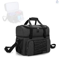 Beg Bowling untuk 2 Bola Beg Tote Bowling Mudah Alih dengan Pemegang Bola Berlapik untuk Dua Bola da