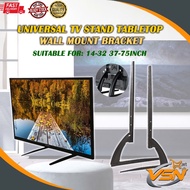 Universal TV Stand Tabletop Mount Monitor Pedestal Fits 14-32 37-75 inch