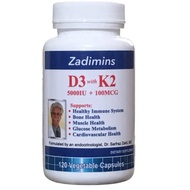 Dr. Z's Vitamins - Vitamin D3 K2 - Vitamin D3 5000 IU + 100 MCG Vitamin K2 MK-7 Per Capsule - K2 D3 