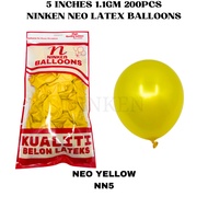 200 PCS 5 INCHES NINKEN NEO COLORS THICK LATEX BALLOONS BELON LATEK BALLOON