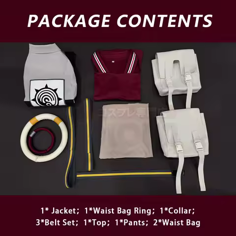 HOLOUN Enjin Cosplay Costume Anime Gachiakuta Embroidery Jacket Pants Bag Halloween Christmas Conven