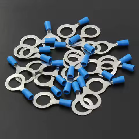 16-14AWG 1.5-2.5mm Insulated Ring Terminal Connector Red M3/M4/M5/M6/M8/M10/M13 PVC Wire Cable Elect