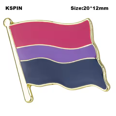Bisexual pride heart shaped flag lapel pin badge pin Brooch Icons XY0632