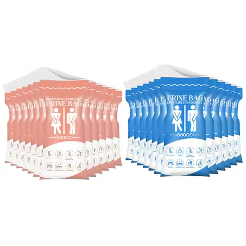 12 Pcs 800ML Disposable Urinal Bag Unisex Urinal Bag Travel Urine Bag for Camping Hiking Pregnant Pa