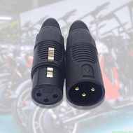 amonoqa 3 Pin Male Female XLR 35 Jack Connector Electrical Adapter Plug for  Cable Wearproof XLR 3 P