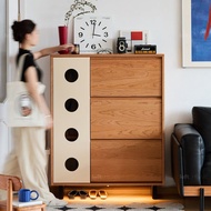 Loft Home Scandinavian Cherry Wood Shoe Cabinet TIMELESS