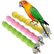 Bird Perch Parrot Stand Cage Accessories Natural Wooden Stick Paw Grinding Rough-surfaced Chew Toy f