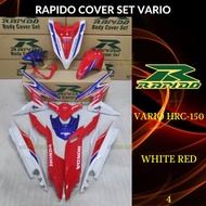 RAPIDO BODY COVER SET VARIO HRC-150 (4) WHITE RED (STICKER TANAM) VARIO COVERSET