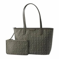 【TORY BURCH】印花帆布子母托特包-卡其灰