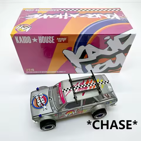 MINIGT 210 *CHASE* 1:64 Datsun KAIDO 510 Wagon 4x4 Kaido ISLANDS V1 Openable Hood Diecast Car Model 