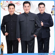 Elderly Chinese Mountain Clothes Men Spring Autumn Thin Style Chinese Mountain Clothes Middle-aged E