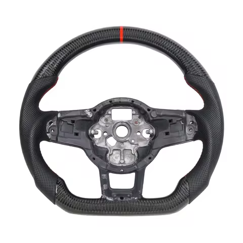 For VW Golf MK 677.5 GTIGTD GTE R Polo Customm carbon fiber RLine sports steering wheel half leather