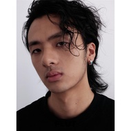 Df [Retro White] Sterling Silver Earrings Turquoise Earrings Niche Unique Trendy Men Women Style Ear