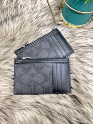 Coach Mini Envelope Wallet With Strap In Signature Canvas