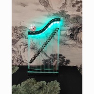 21 String Mini Small Guzheng Colorful Luminous Crystal Transparent Guzheng 66cm Portable Guzheng T