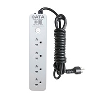 รางปลั๊กไฟ มอก. 4ช่อง 1 สวิตซ์ 10A 2 เมตร DATA LV46M2