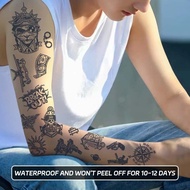 Gun Design Temporary Tattoo Sticker Waterproof 2 Weeks Fake Body Art Matte Finish