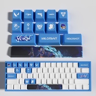 Gatokit Valorant Custom Keycaps OEM Profile 14keys PBT Dye Sub Keycap Set for Mechanical Keyboards, 