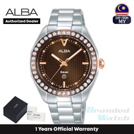 [Official Warranty] Alba AH7Y19X AH7Y19X1 Women's Singa Brown Dial Stainless Steel Strap Watch
