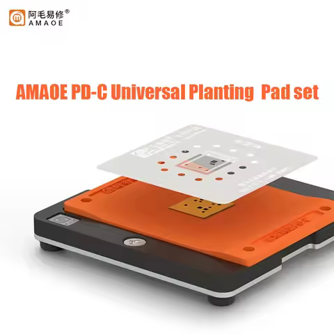 AMAOE PD-C Universal Planting Tin Pad Set for iPhone Andorid TV CPU IC BGA Reballing Rework Solder P