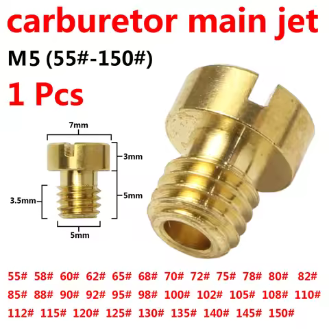 5Pcs / 8Pcs Main Jet M5 5mm #55-150 For Dellorto Carburetor SHA/SHB/UA/UB/PHBG/VHB-CS/VHBT-CS Carb I