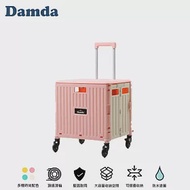【韓國DAMDA】 PLUS四輪摺疊購物車(多色任選) 草莓牛奶(09191B)