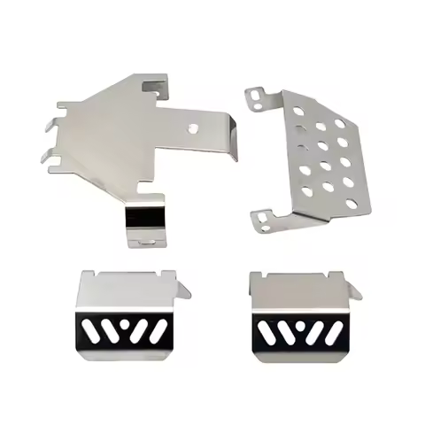 Stainless Steel Metal Bumper Chassis Armor Protection Skid Plate for Wltoys 104006 104010 104020 104