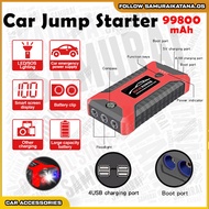 99800 mAh 12v Car Jump Starter Power Bank Emergency LED Powerbank With Tyre Pump Inflator 4 USB Port