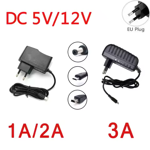 AC 110-240V DC 5V 12V 1A 2A 3A Universal Power Adapter AC/DC Adapter Charger EU Plug adapter DC 5.5*