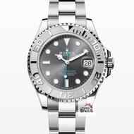 【大眾金時代】ROLEX 勞力士 268622 Yacht-Master 中型遊艇2019/06卡 PT950鉑金錶圈 灰面藍針 錶徑37mm 自動上鍊 大眾金時代 B1506