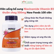 Vegan Niacinamide Vitamin B3 supplement pills 500mg 100 pills Now Foods
