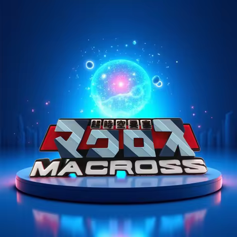 Robotech / Macross Logo three-dimensional font, standee, nameplate, emblem, high - appearance - leve