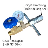 High pressure gas extraction wire connection assembly with pressure gauge and internal thread quick 