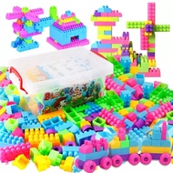 Multi - color Building Blocks for Kids Plastic Interlocking Building Blocks