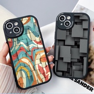 Fashion Black Block Casing for Realme X XT 8 9 10 X2 11 12 13 Pro Plus Narzo 50 5G GT 7 6 6T Neo 5 S